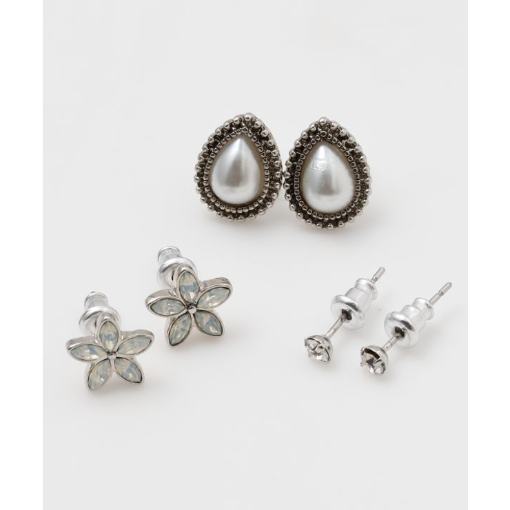 シルバー | 【カヒコ】カイプアセットピアス | アミナコレクション 