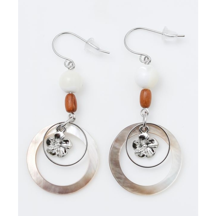 シルバー | 【カヒコ】シェルサプルメピアス | アミナコレクション 