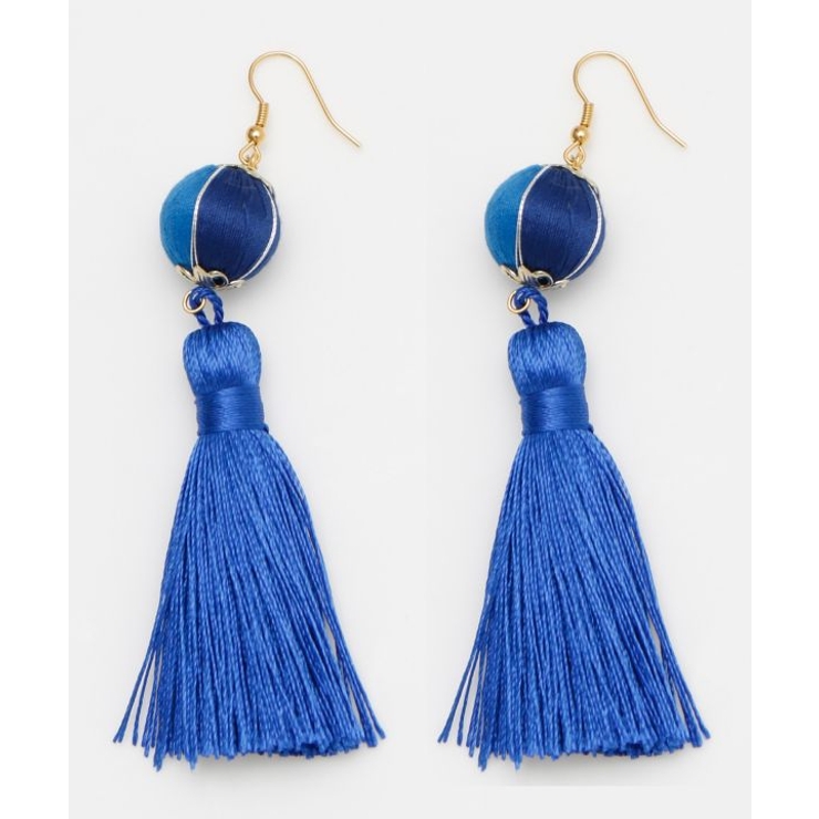 ブルー | 【カヤ】彩り手鞠ピアス | アミナコレクション 