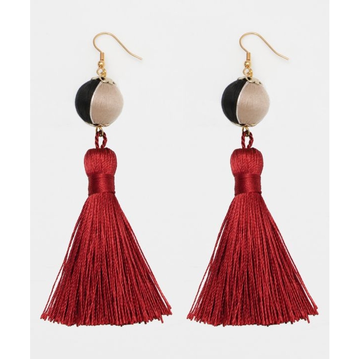 レッド | 【カヤ】彩り手鞠ピアス | アミナコレクション 