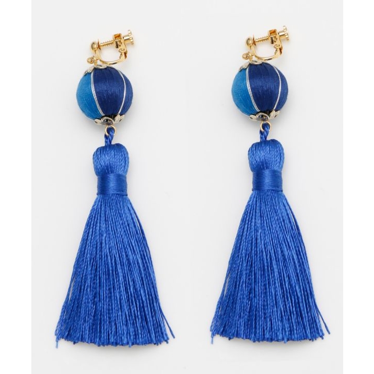 ブルー | 【カヤ】彩り手鞠イヤリング | アミナコレクション 