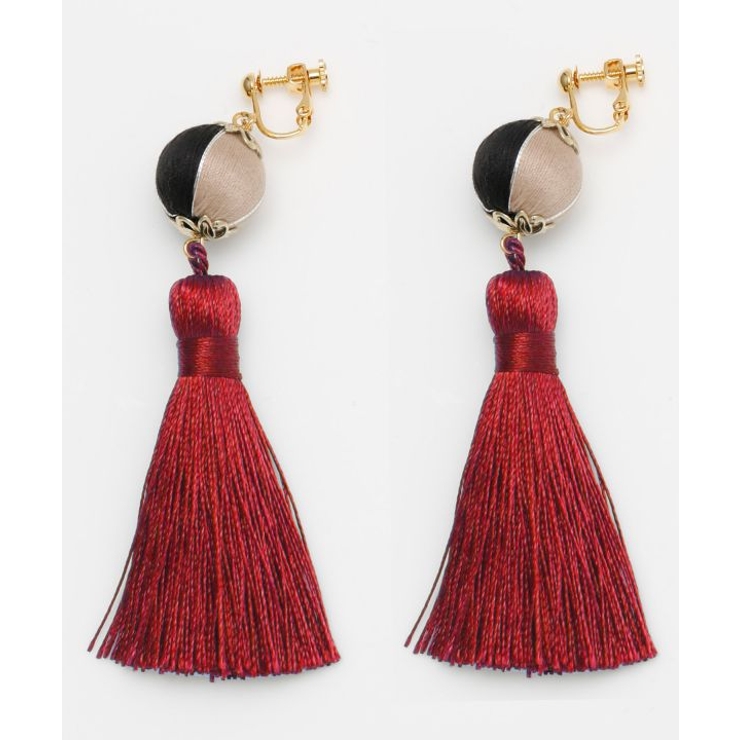 レッド | 【カヤ】彩り手鞠イヤリング | アミナコレクション 