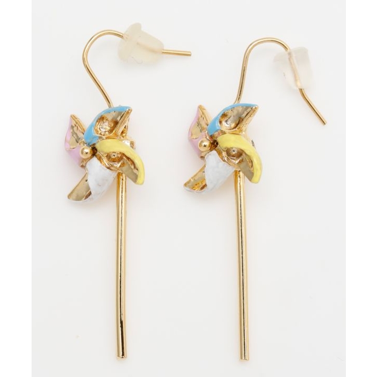 ホワイト系その他 | 【カヤ】風車モチーフピアス | アミナコレクション 