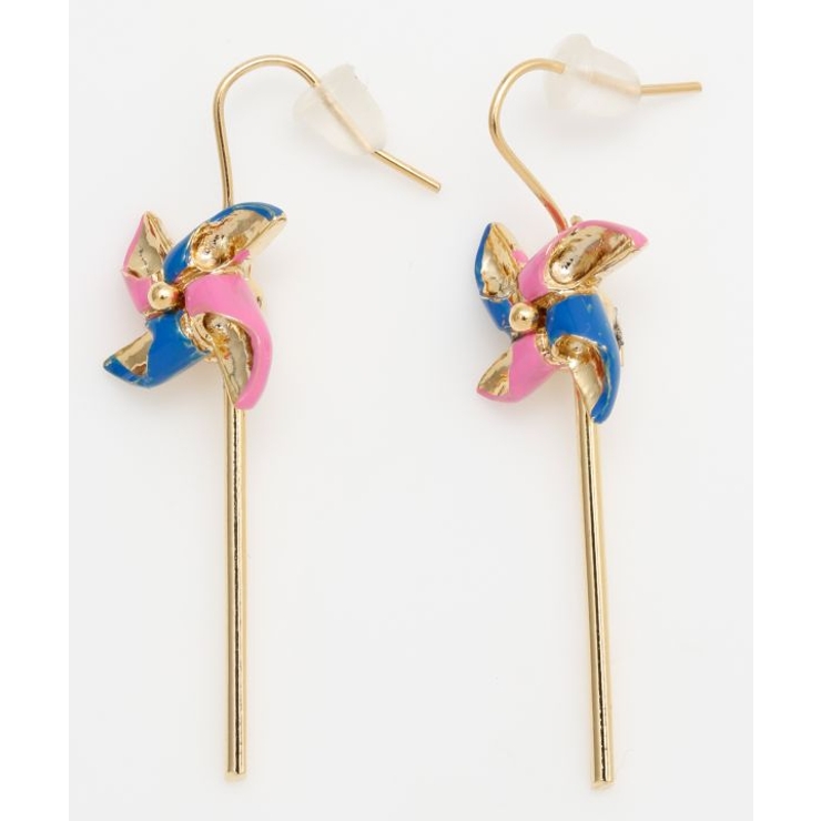 ピンク系その他 | 【カヤ】風車モチーフピアス | アミナコレクション 