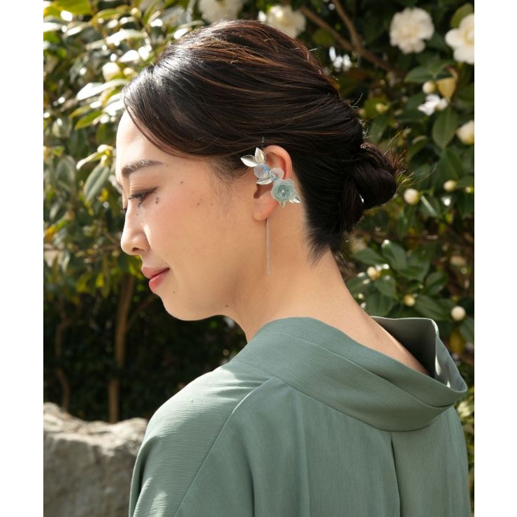 【カヤ】芍薬華やぎイヤーフック | アミナコレクション  | 詳細画像1 