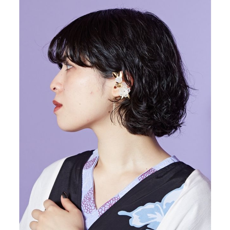 【カヤ】芍薬華やぎイヤーフック | アミナコレクション  | 詳細画像2 