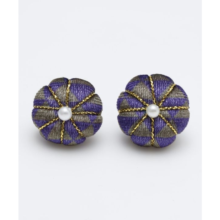 パープル | 【カヤ】鱗ふくれピアス | アミナコレクション 