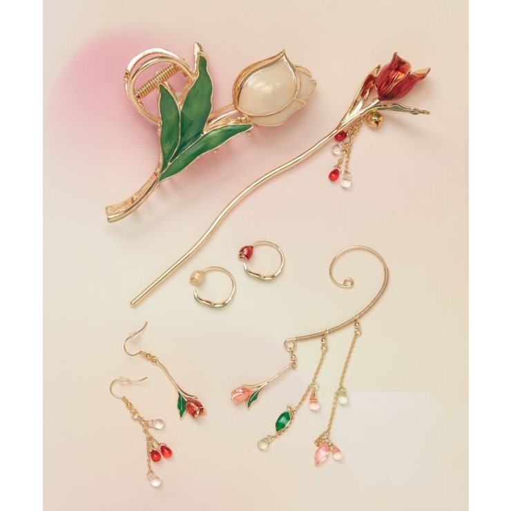 【カヤ】チューリップ咲きヘアクリップ | アミナコレクション  | 詳細画像1 