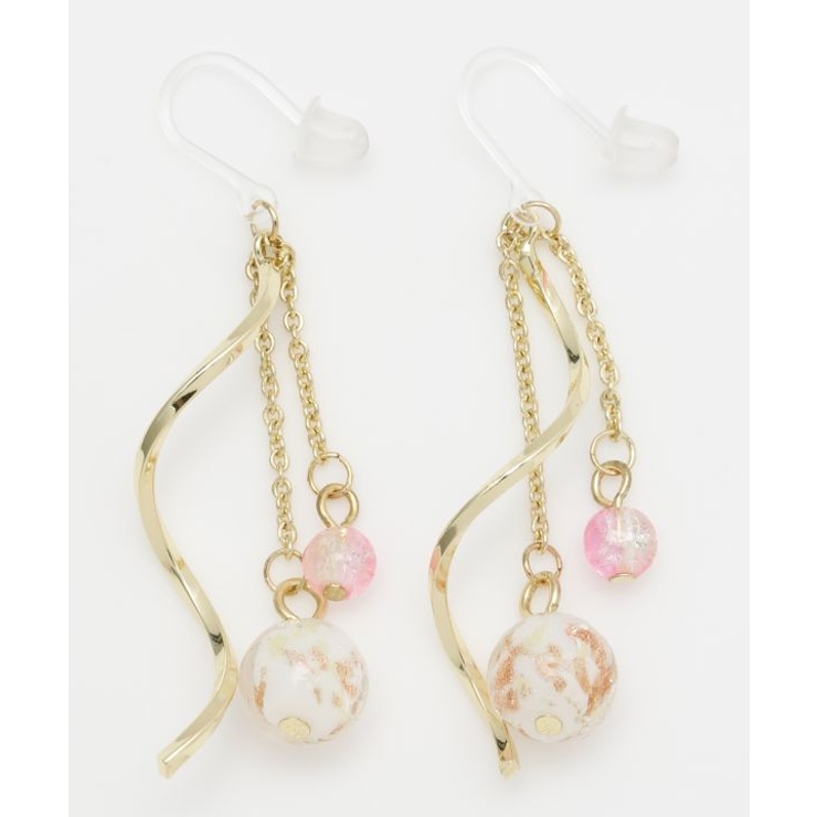 ホワイト | 【カヤ】ほたる光ピアス | アミナコレクション 