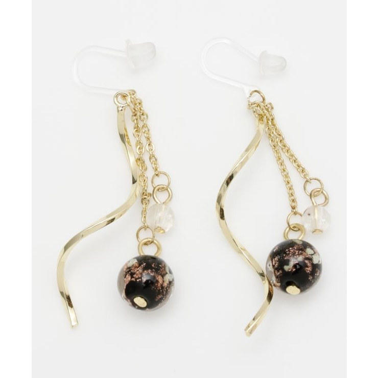 ブラック | 【カヤ】ほたる光ピアス | アミナコレクション 