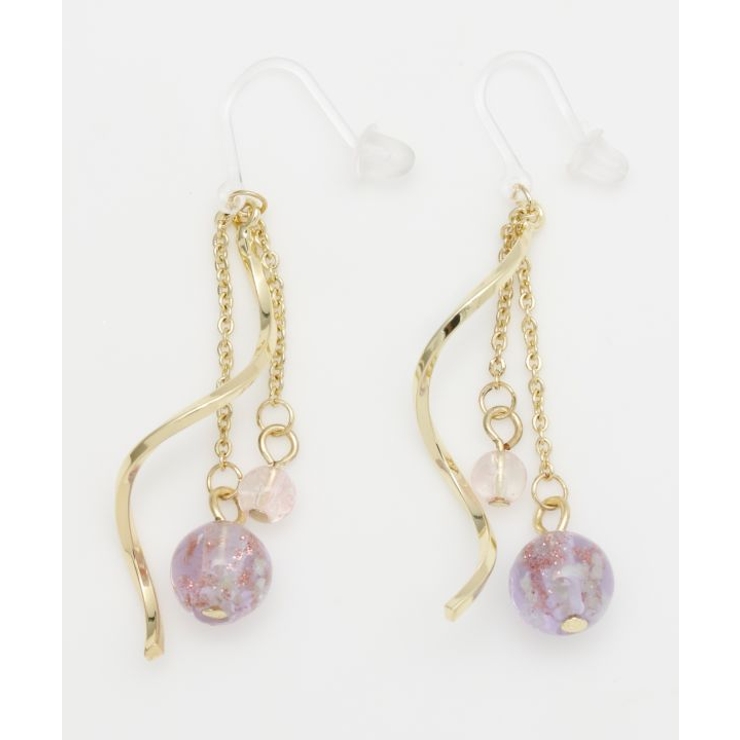 ライトパープル | 【カヤ】ほたる光ピアス | アミナコレクション 