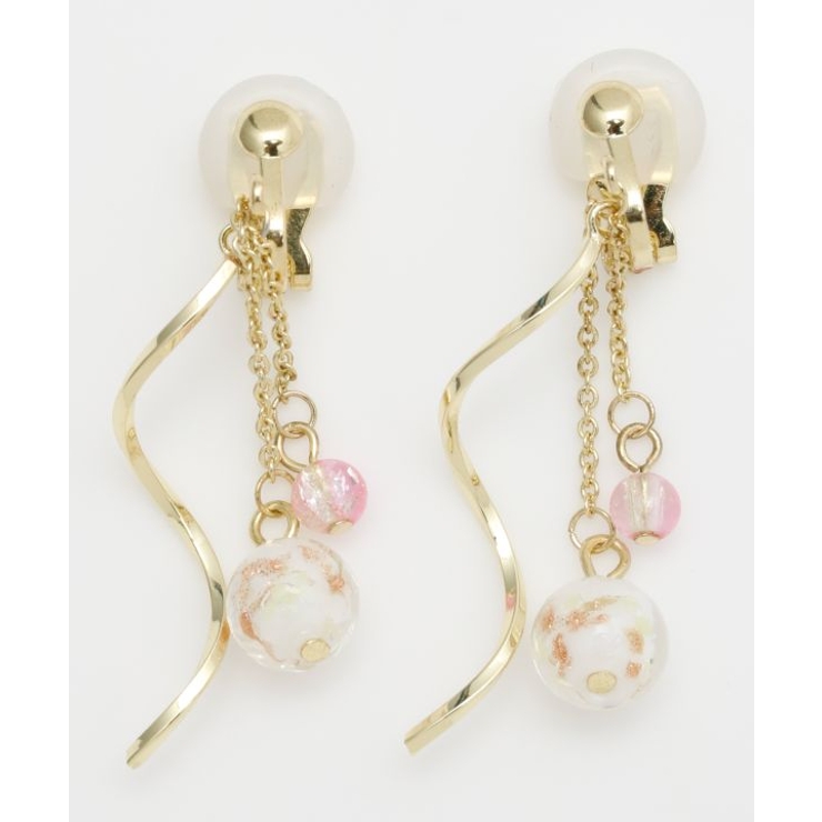 ホワイト | 【カヤ】ほたる光イヤリング | アミナコレクション 