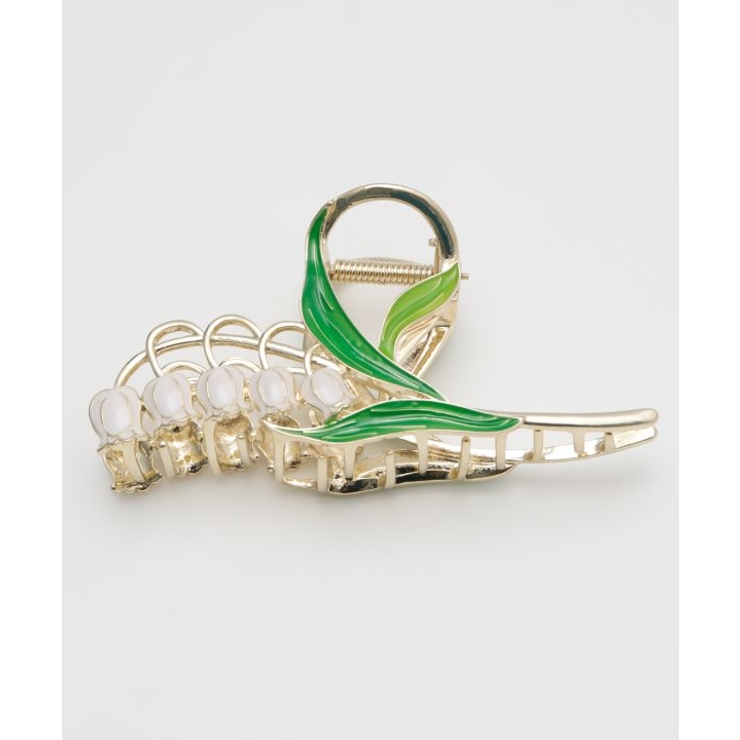 ホワイト | 【カヤ】鈴蘭ヘアクリップ | アミナコレクション 