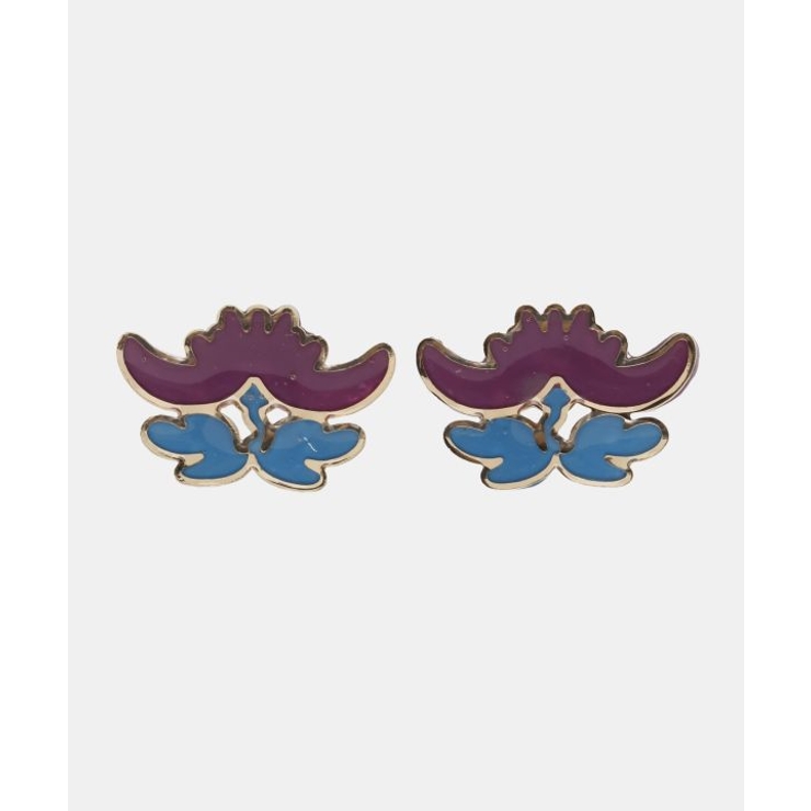 パープル | 【カヤ】花紋ピアス | アミナコレクション 