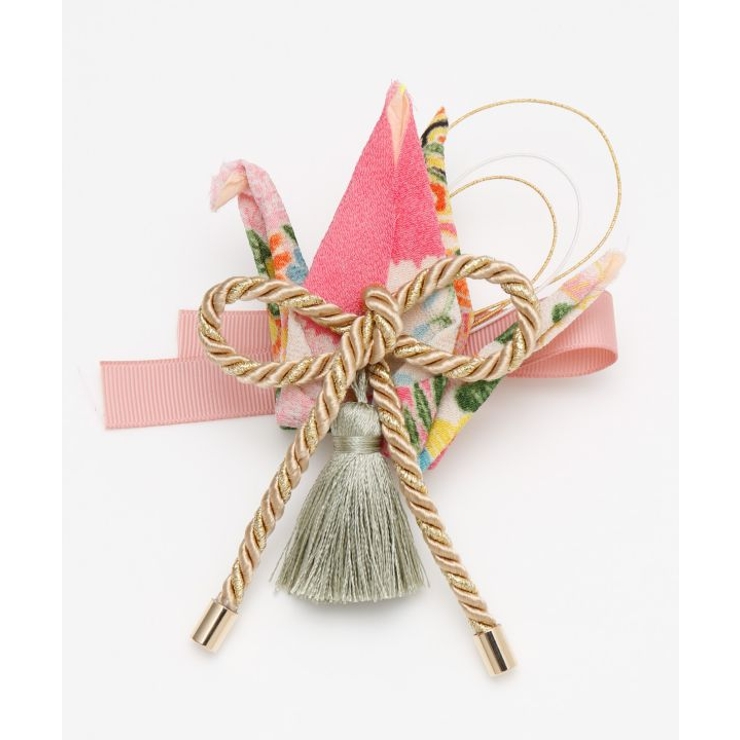 ピンク | 【カヤ】折鶴祝いヘアクリップ | アミナコレクション 