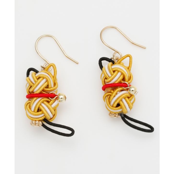 マルチ | 【カヤ】水引猫ピアス | アミナコレクション 