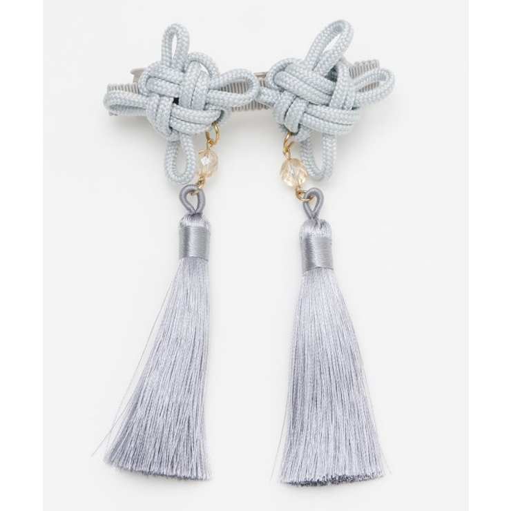 シルバー | 【カヤ】結び揺れバレッタ | アミナコレクション 