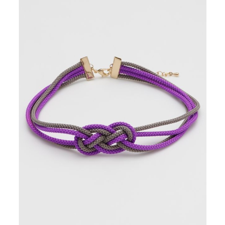 パープル | 【カヤ】組み紐淡路結びチョーカー | アミナコレクション 