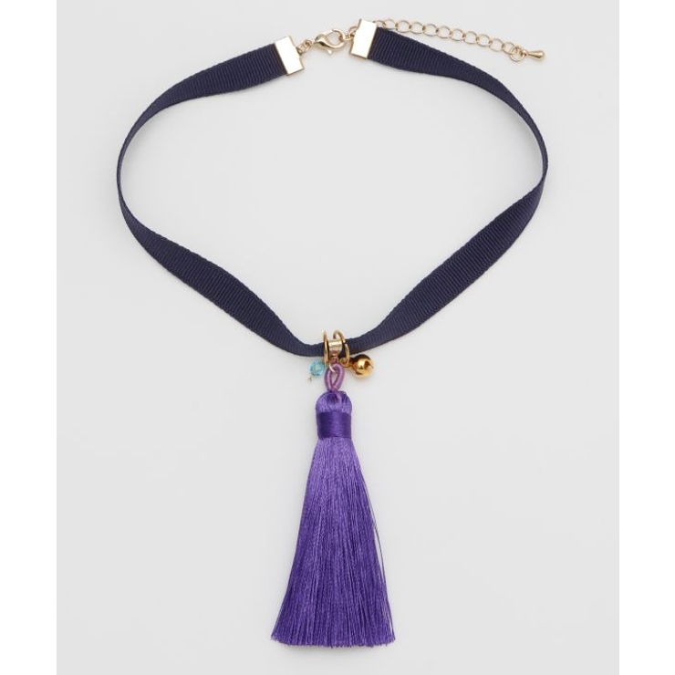 パープル | 【カヤ】鈴房飾りチョーカー | アミナコレクション 