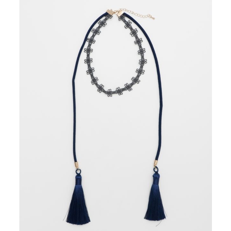 ネイビー | 【カヤ】房飾りチョーカー | アミナコレクション 