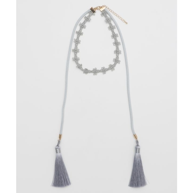 シルバー | 【カヤ】房飾りチョーカー | アミナコレクション 