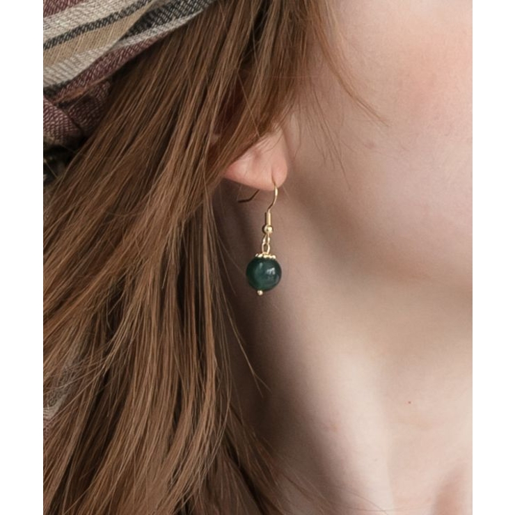 ゴールド | 【チャイハネ】翡翠玉ピアス | アミナコレクション 