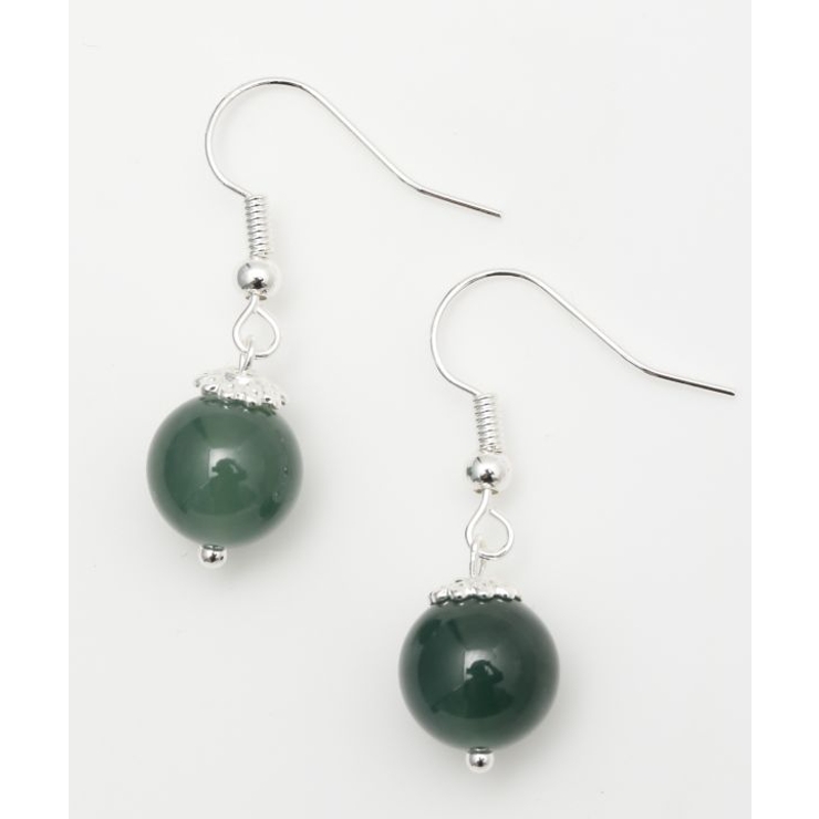 シルバー | 【チャイハネ】翡翠玉ピアス | アミナコレクション 