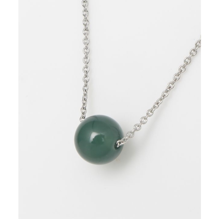 シルバー | 【チャイハネ】翡翠粒ネックレス | アミナコレクション 