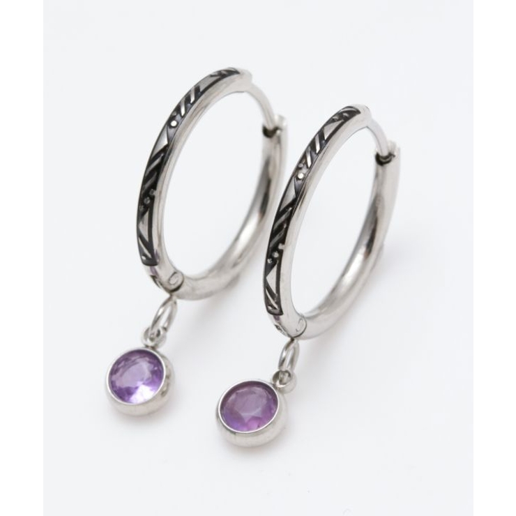パープル | 【チャイハネ】メンズユニテールピアス | アミナコレクション