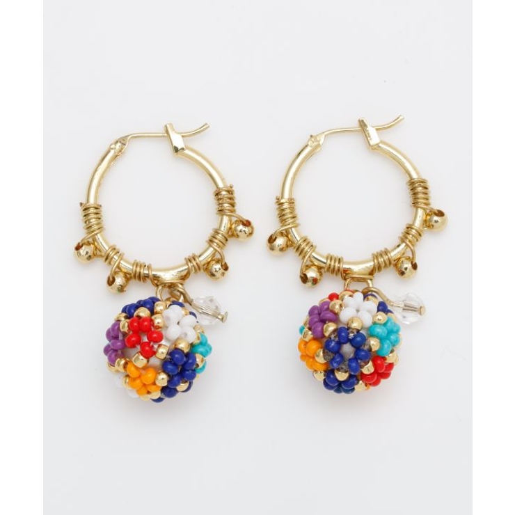 カラフル | 【チャイハネ】フラワボールツブピアス | アミナコレクション 