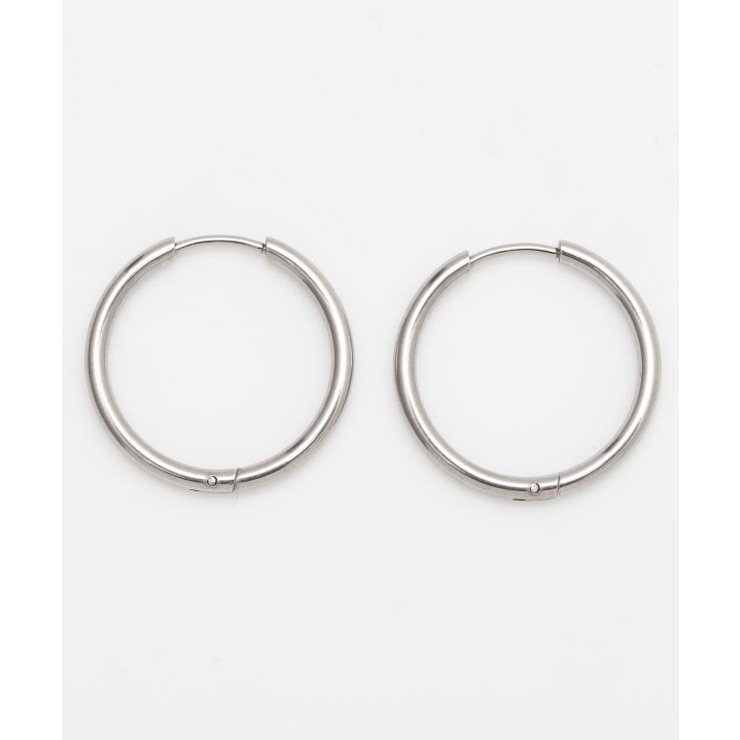 シルバー | 【チャイハネ】ミディーシルバーフープピアス | アミナコレクション 