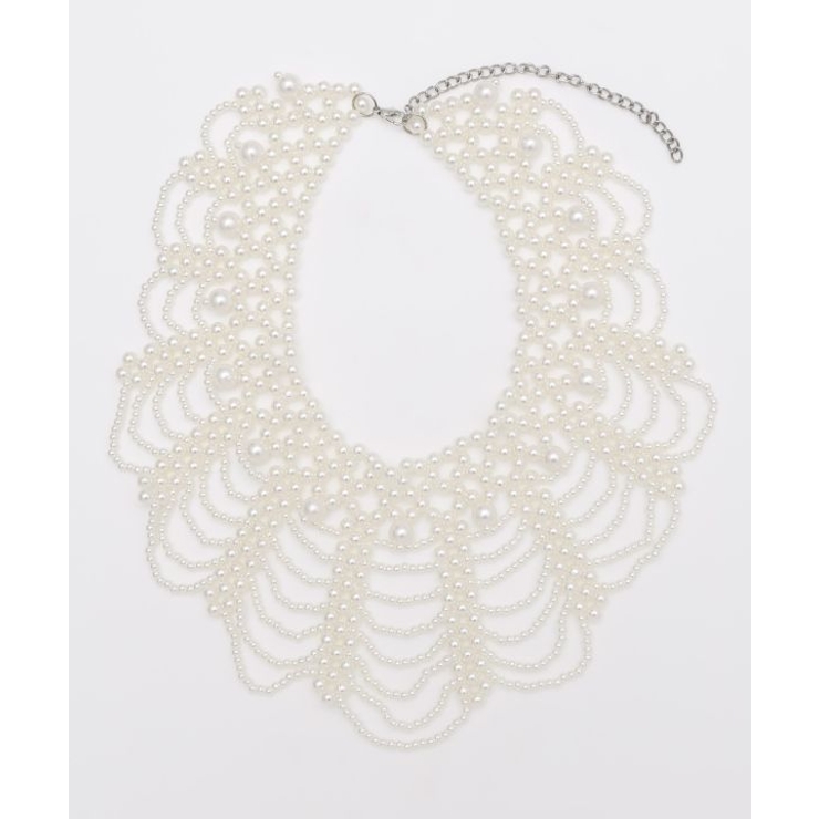 ホワイト | 【欧州航路】レースビーズネックレス | アミナコレクション 