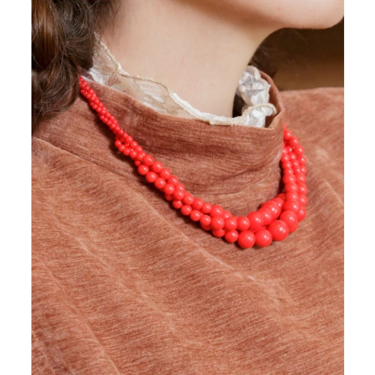レッド | 【欧州航路】【Fromチェコ】トウルネックレス | アミナコレクション 