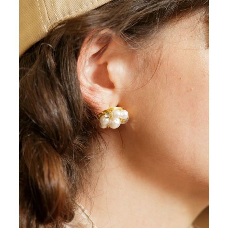 【欧州航路】【Fromチェコ】パールブーケピアス | アミナコレクション  | 詳細画像3 