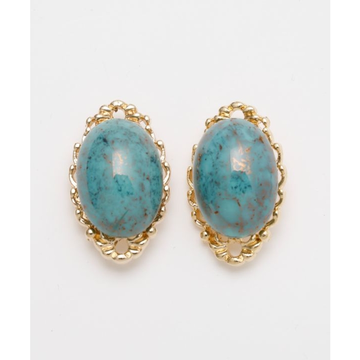 ターコイズブルー | 【欧州航路】【Fromチェコ】オーバルピアス | アミナコレクション 