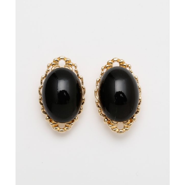 ブラック | 【欧州航路】【Fromチェコ】オーバルピアス | アミナコレクション 