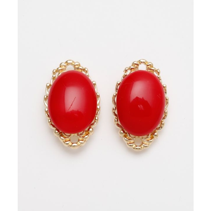 レッド | 【欧州航路】【Fromチェコ】オーバルピアス | アミナコレクション 