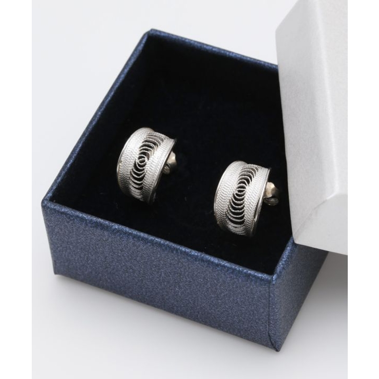 【欧州航路】銀細工マルタフィグリー シンプルフープピアス | アミナコレクション  | 詳細画像4 