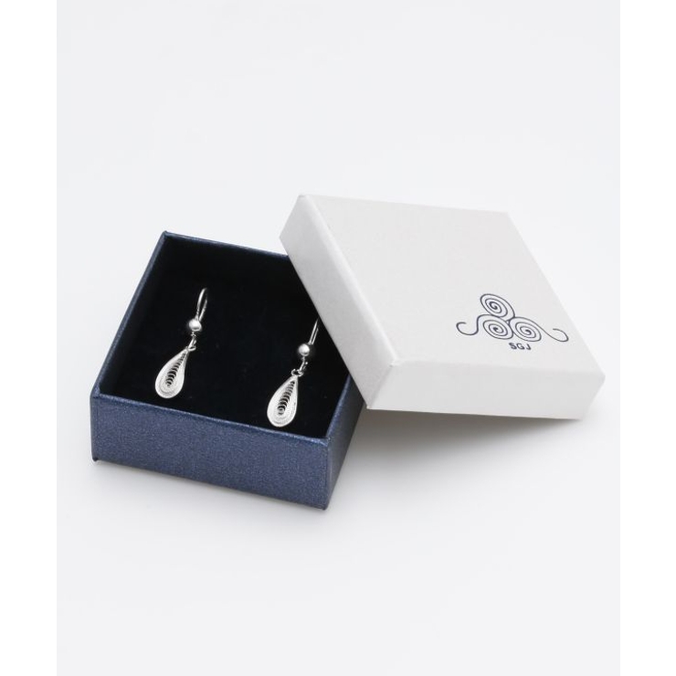 【欧州航路】銀細工マルタフィグリー ミニドロップピアス | アミナコレクション  | 詳細画像1 