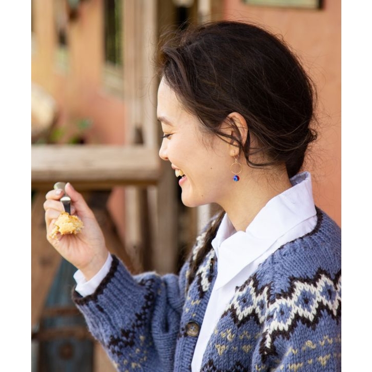 【欧州航路】【ベネチアンガラス】ミルフィサークルピアス | アミナコレクション  | 詳細画像2 