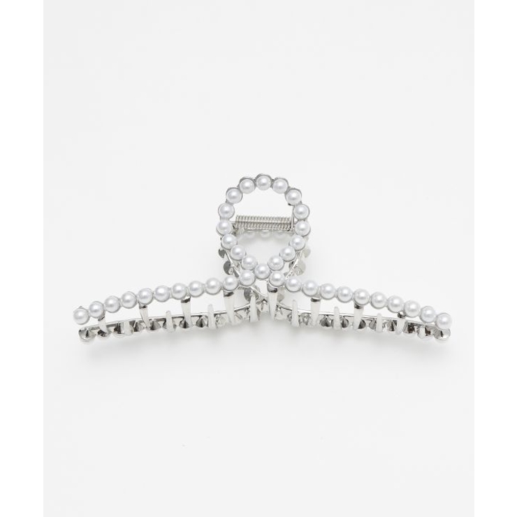 シルバー | 【欧州航路】シングルパールリボンヘアクリップ | アミナコレクション 