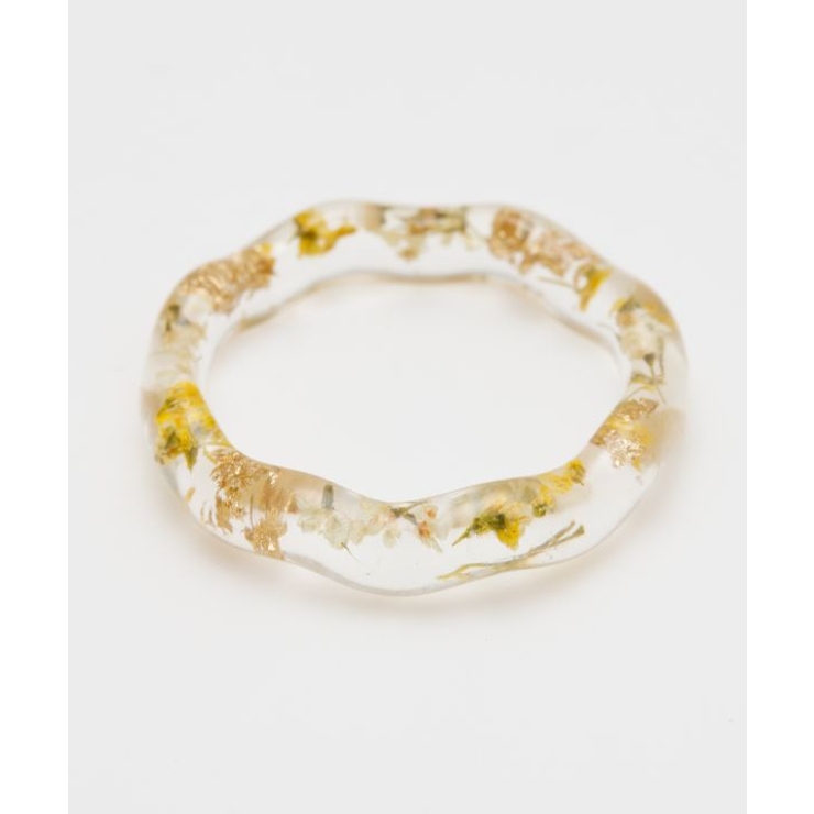 イエロー | 【欧州航路】フラワークリアウェーブリング | アミナコレクション 
