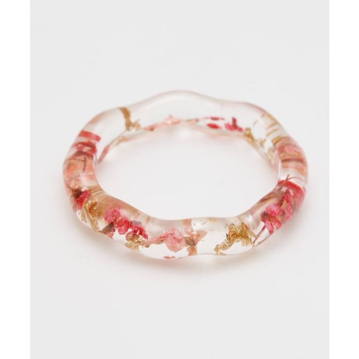 ピンク | 【欧州航路】フラワークリアウェーブリング | アミナコレクション 