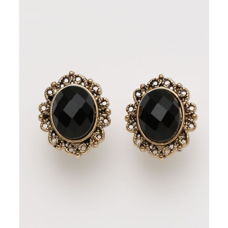 ブラック | 【欧州航路】カットビジュフレピアス | アミナコレクション 