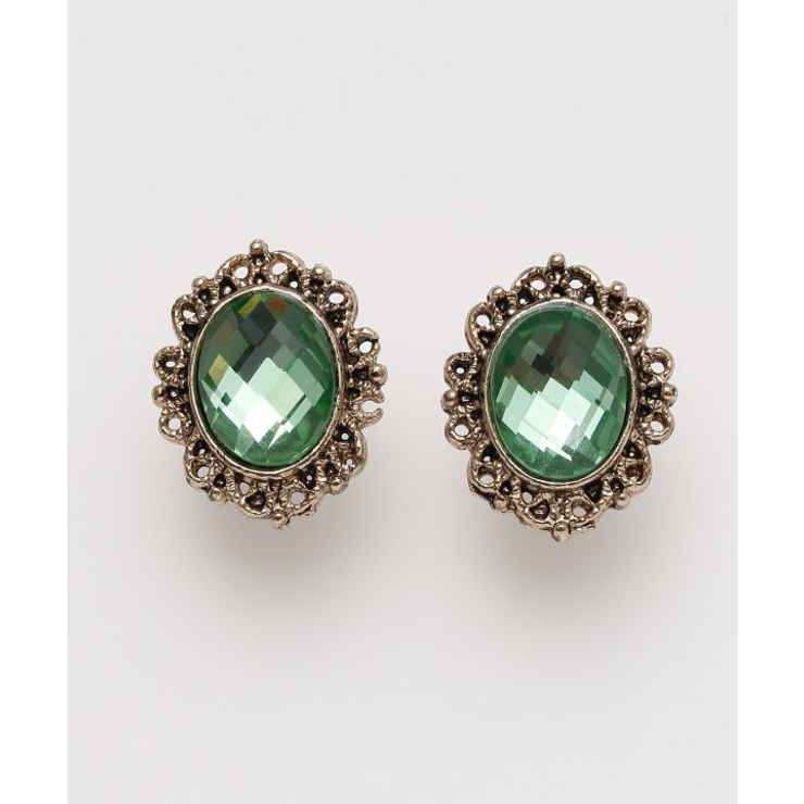グリーン | 【欧州航路】カットビジュフレピアス | アミナコレクション 