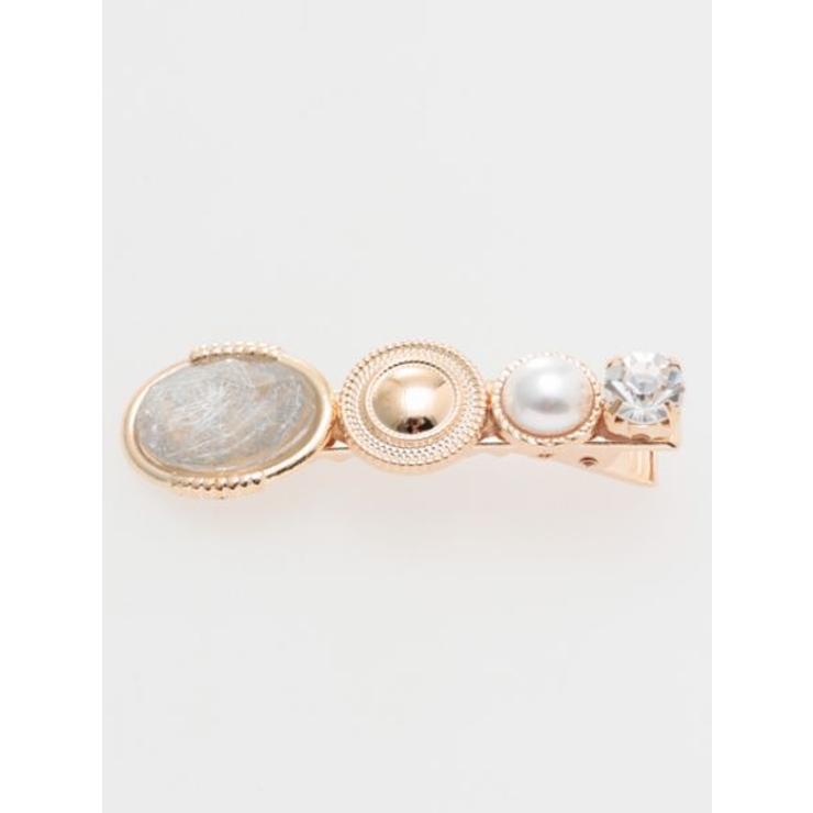 グレー | 【欧州航路】ＧOLＤパターンヘアクリップ | アミナコレクション 