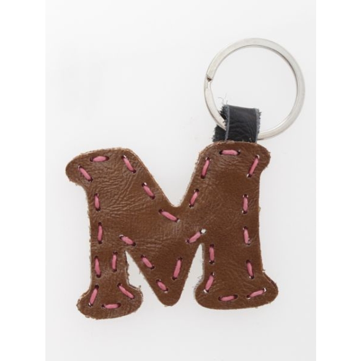 ベージュ | 【チャイハネ】レザーアルファベットキーホルダー | アミナコレクション 