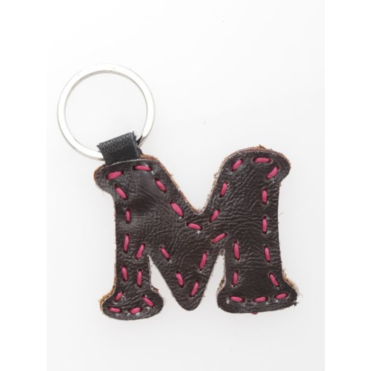 ブラウン | 【チャイハネ】レザーアルファベットキーホルダー | アミナコレクション 