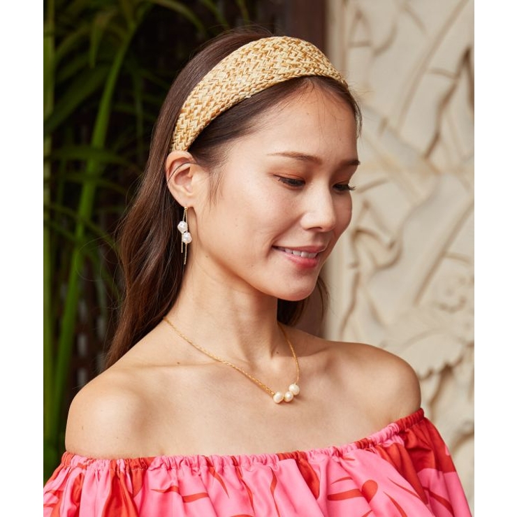 【マウナロア】チェーンパールピアス | アミナコレクション  | 詳細画像1 