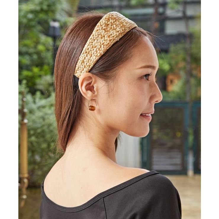 【マウナロア】スクエアビーズピアス | アミナコレクション  | 詳細画像1 